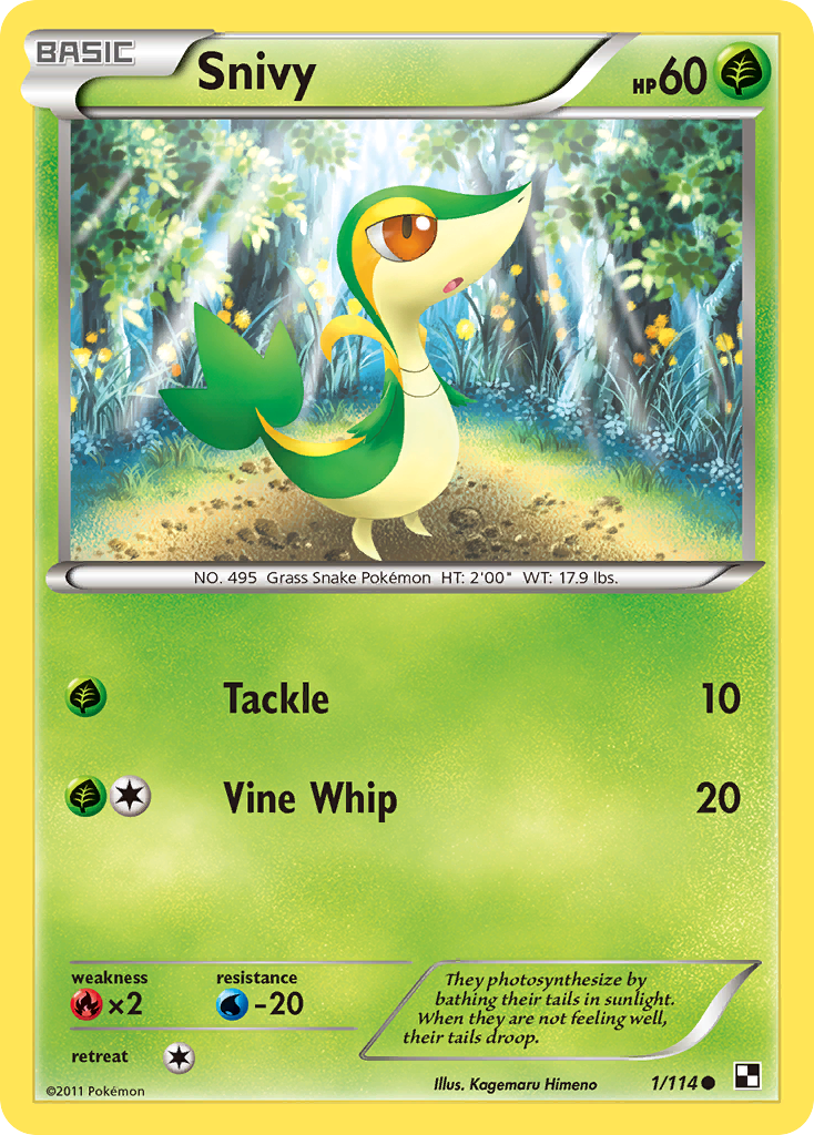 Snivy (1/114) (Cosmos Holo) [Black & White: Base Set] | Good Games Morley