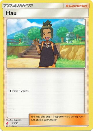 Hau (23/30) [Sun & Moon: Trainer Kit - Lycanroc] | Good Games Morley
