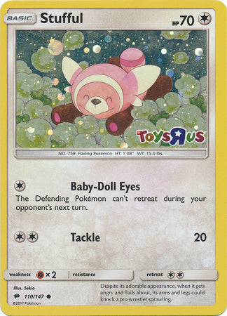 Stufful (110/147) (Toys R Us Promo) [Sun & Moon: Burning Shadows] | Good Games Morley