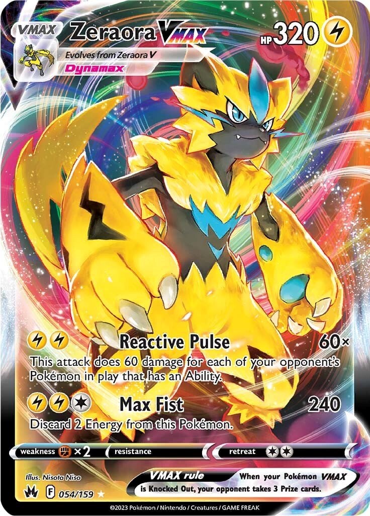 Zeraora VMAX (054/159) [Sword & Shield: Crown Zenith] | Good Games Morley