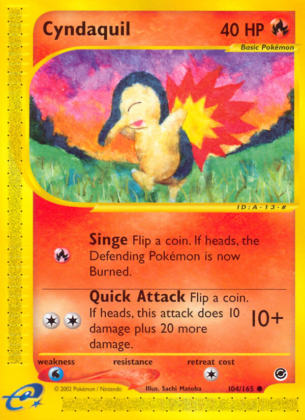 Cyndaquil (104/165) [Expedition: Base Set] | Good Games Morley