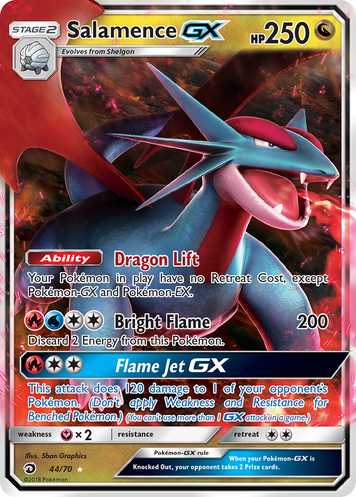 Salamence GX (44/70) [Sun & Moon: Dragon Majesty] | Good Games Morley