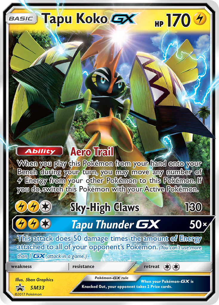 Tapu Koko GX (SM33) [Sun & Moon: Black Star Promos] | Good Games Morley
