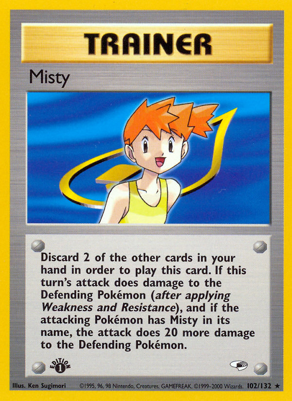 Misty (102/132) [Gym Heroes 1st Edition] | Good Games Morley