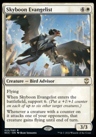 Skyboon Evangelist (Promo Pack) [Streets of New Capenna Commander Promos] | Good Games Morley