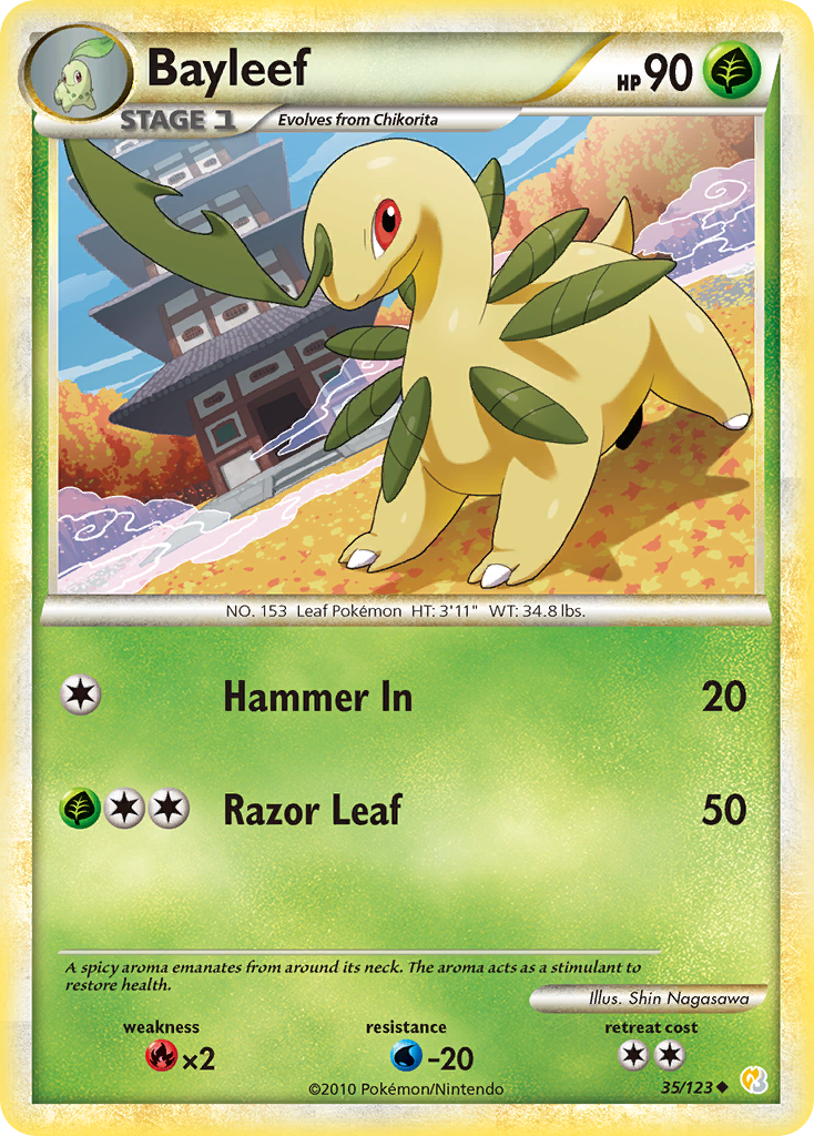 Bayleef (35/123) [HeartGold & SoulSilver: Base Set] | Good Games Morley