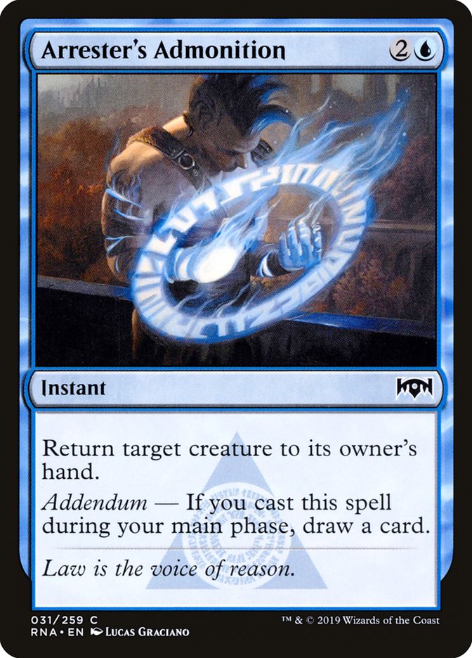 Arrester's Admonition [Ravnica Allegiance] | Good Games Morley