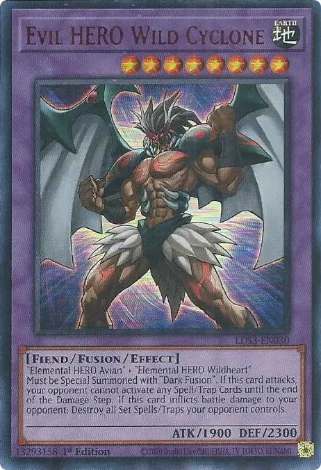 Evil HERO Wild Cyclone (Red) [LDS3-EN030] Ultra Rare | Good Games Morley