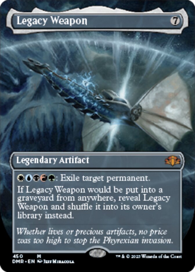 Legacy Weapon (Borderless Alternate Art) [Dominaria Remastered] | Good Games Morley