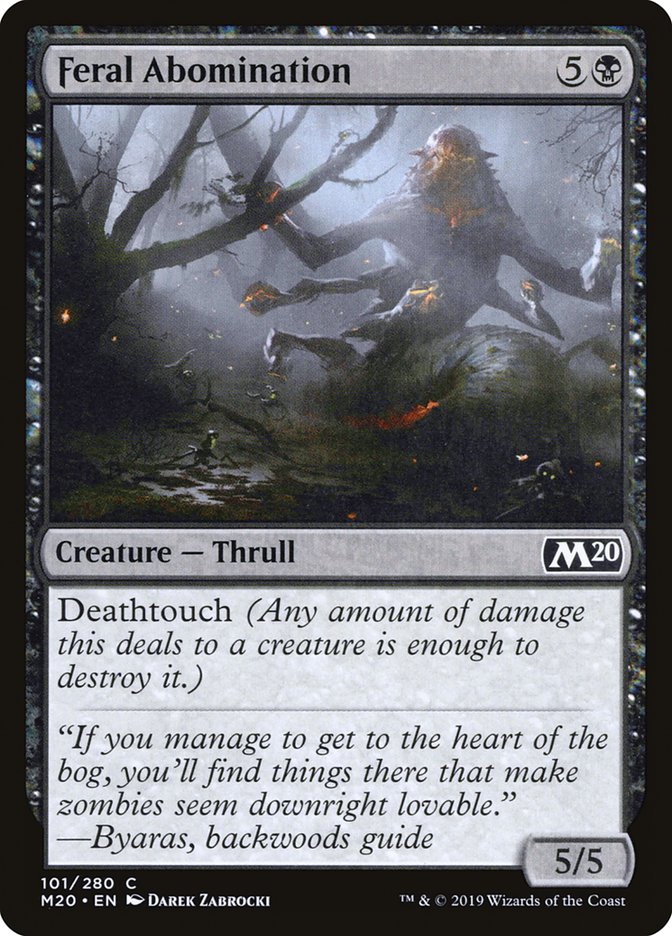 Feral Abomination [Core Set 2020] | Good Games Morley