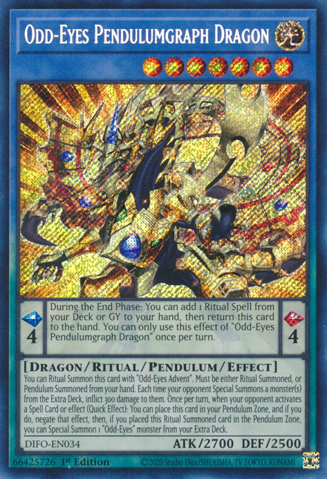 Odd-Eyes Pendulumgraph Dragon [DIFO-EN034] Secret Rare | Good Games Morley