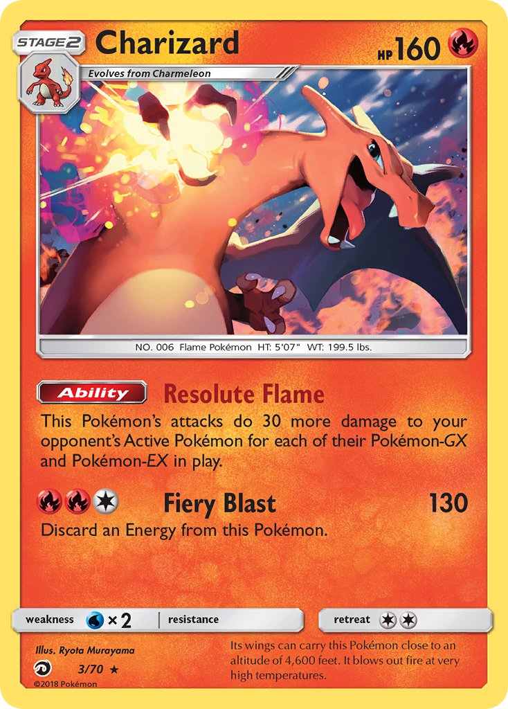 Charizard (3/70) (Let's Play, Eevee) (Theme Deck Exclusive) [Sun & Moon: Dragon Majesty] | Good Games Morley