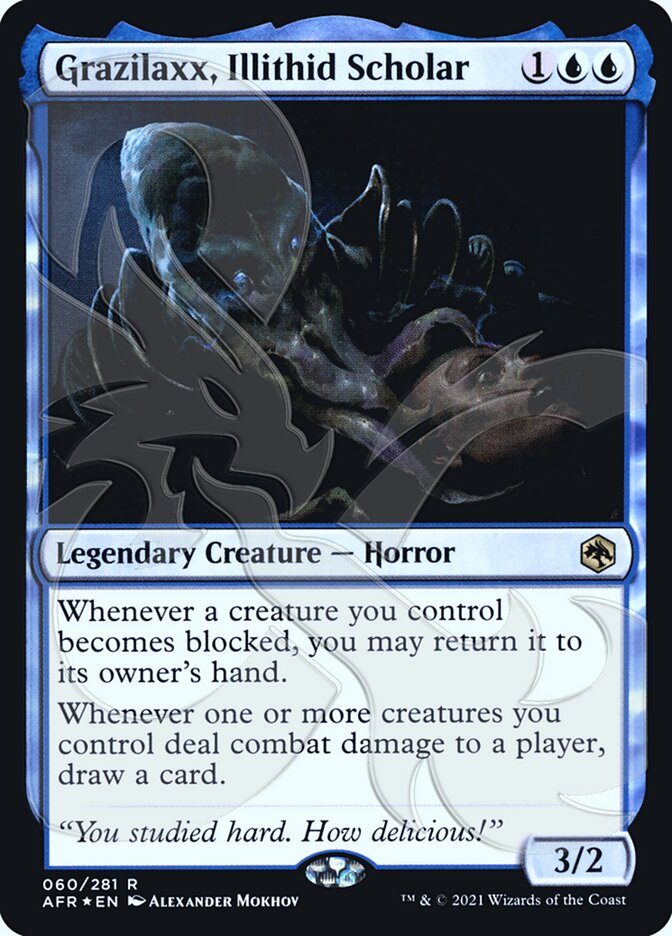Grazilaxx, Illithid Scholar (Ampersand Promo) [Dungeons & Dragons: Adventures in the Forgotten Realms Promos] | Good Games Morley