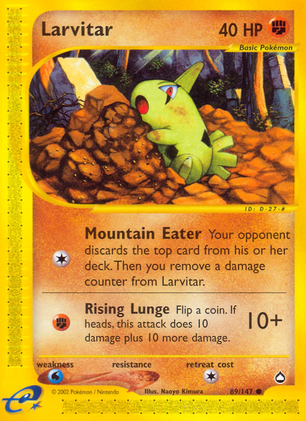 Larvitar (89/147) [Aquapolis] | Good Games Morley