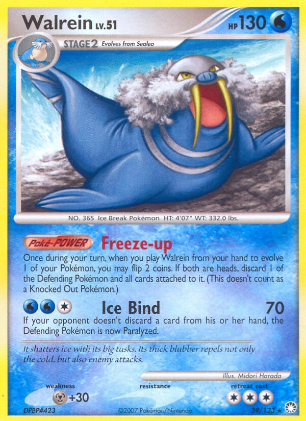 Walrein (39/123) [Diamond & Pearl: Mysterious Treasures] | Good Games Morley