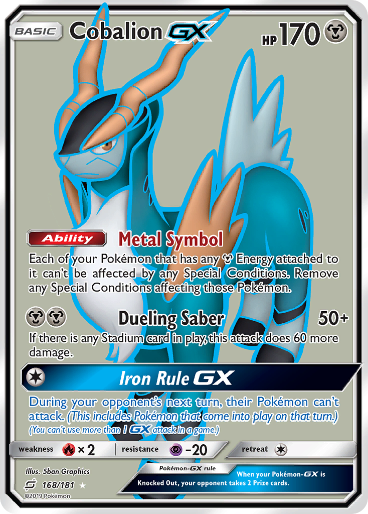 Cobalion GX (168/181) [Sun & Moon: Team Up] | Good Games Morley
