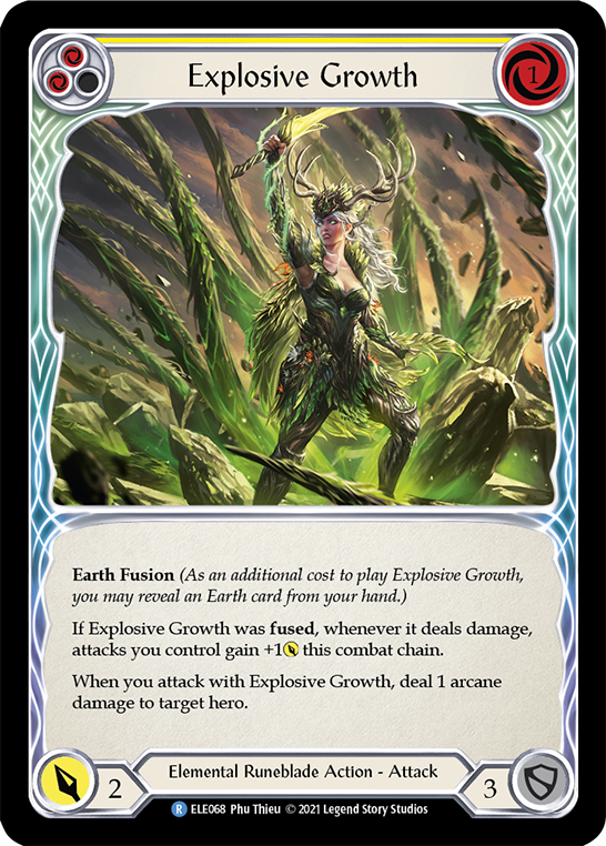 Explosive Growth (Yellow) [ELE068] (Tales of Aria)  1st Edition Rainbow Foil | Good Games Morley
