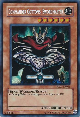 Commander Gottoms, Swordmaster [HA01-EN013] Secret Rare | Good Games Morley