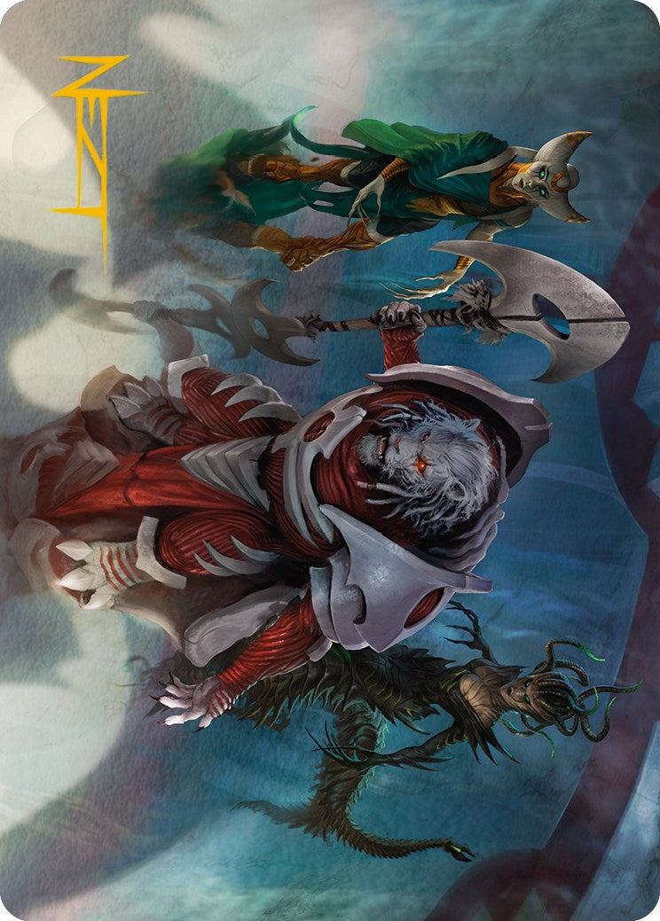 Norn's Decree Art Card (Gold-Stamped Signature) [Phyrexia: All Will Be One Art Series] | Good Games Morley