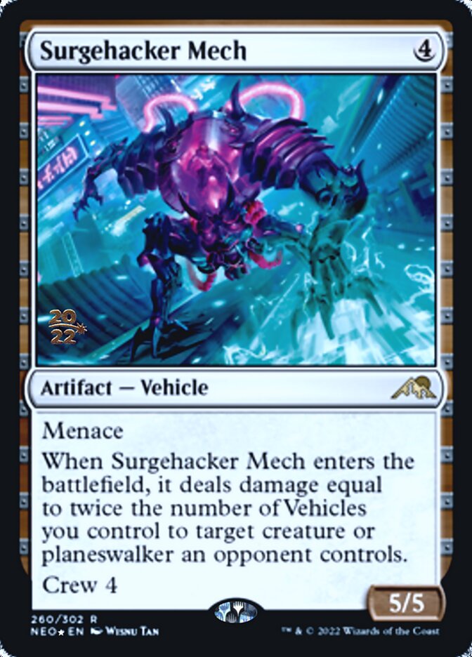 Surgehacker Mech [Kamigawa: Neon Dynasty Prerelease Promos] | Good Games Morley