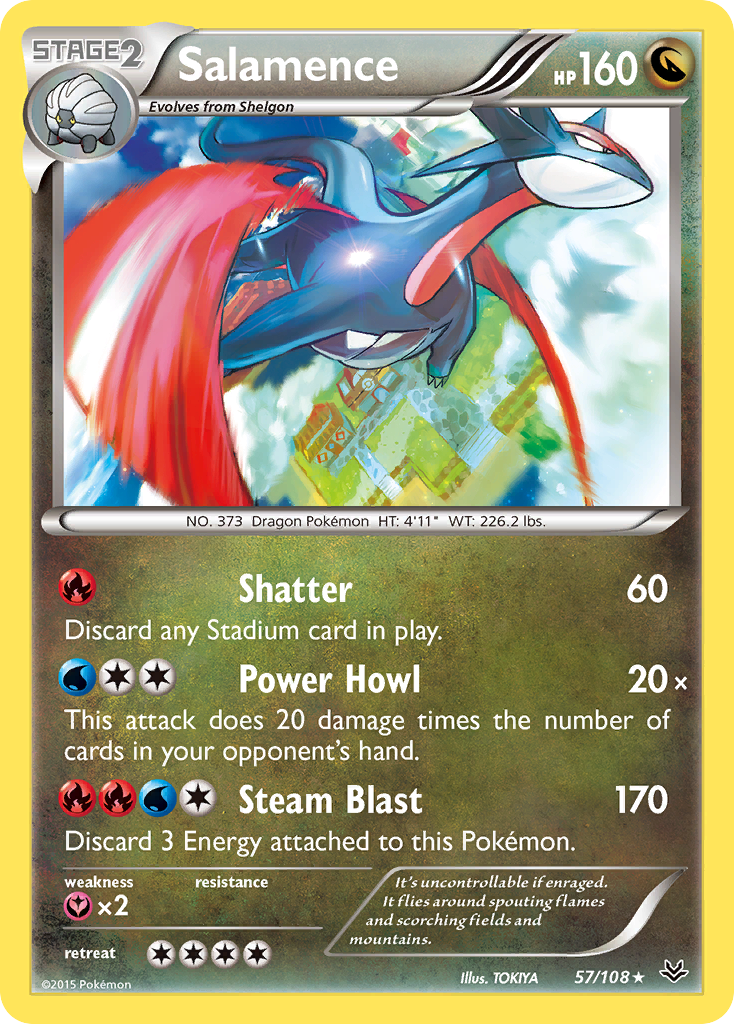 Salamence (57/108) [XY: Roaring Skies] | Good Games Morley