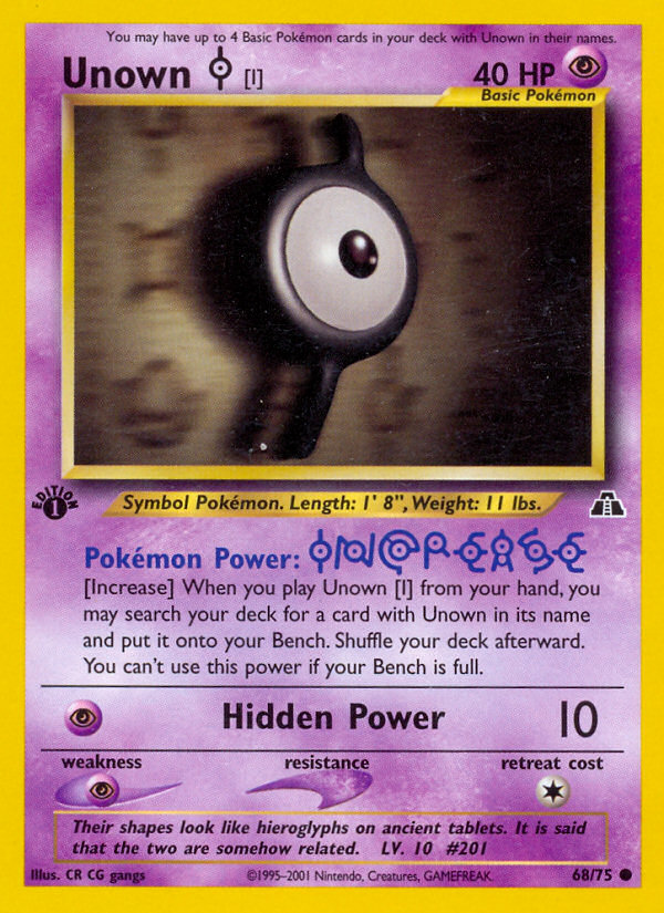 Unown [I] (68/75) [Neo Discovery 1st Edition] | Good Games Morley