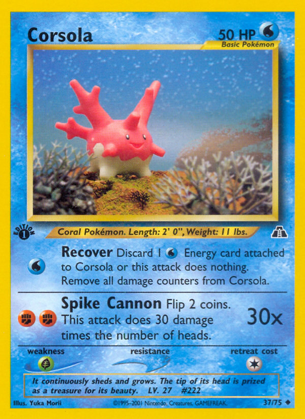 Corsola (37/75) [Neo Discovery 1st Edition] | Good Games Morley
