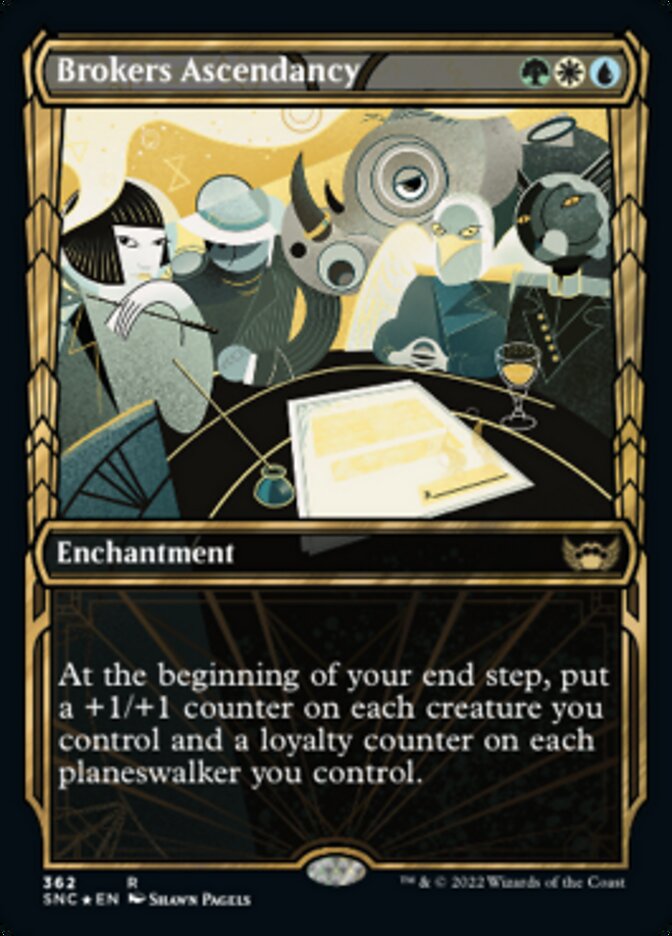 Brokers Ascendancy (Showcase Golden Age Gilded Foil) [Streets of New Capenna] | Good Games Morley