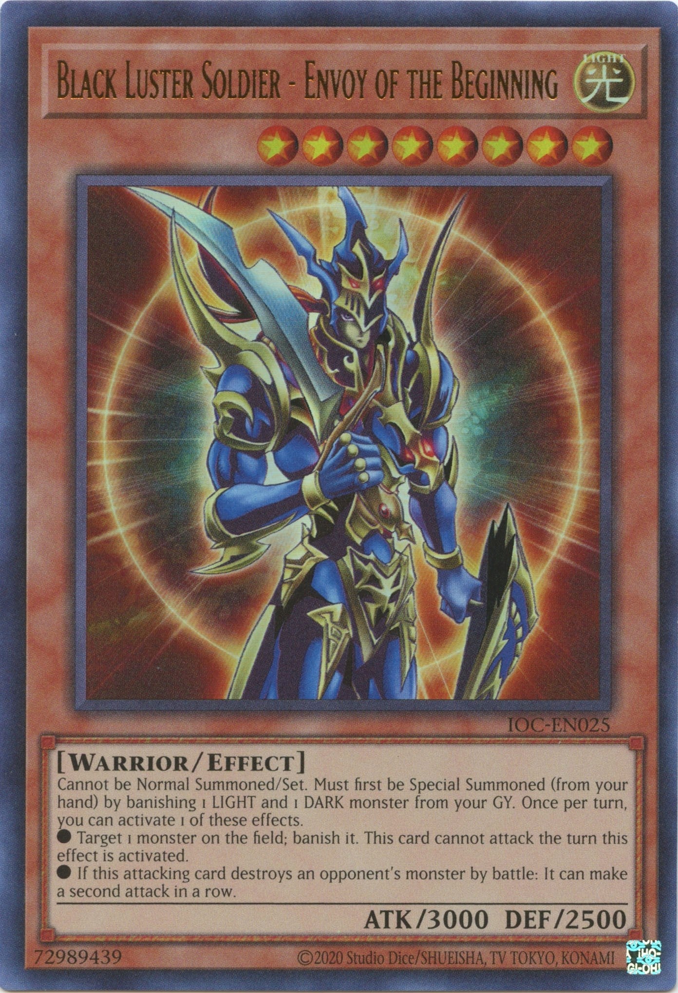 Black Luster Soldier - Envoy of the Beginning (25th Anniversary) [IOC-EN025] Ultra Rare | Good Games Morley