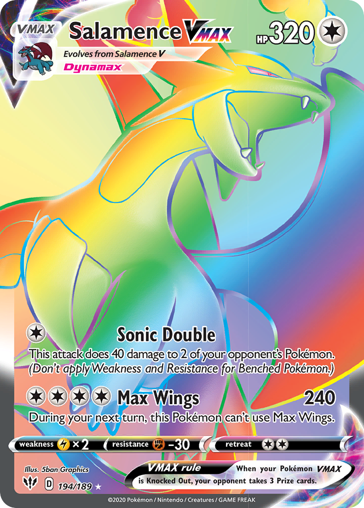 Salamence VMAX (194/189) [Sword & Shield: Darkness Ablaze] | Good Games Morley