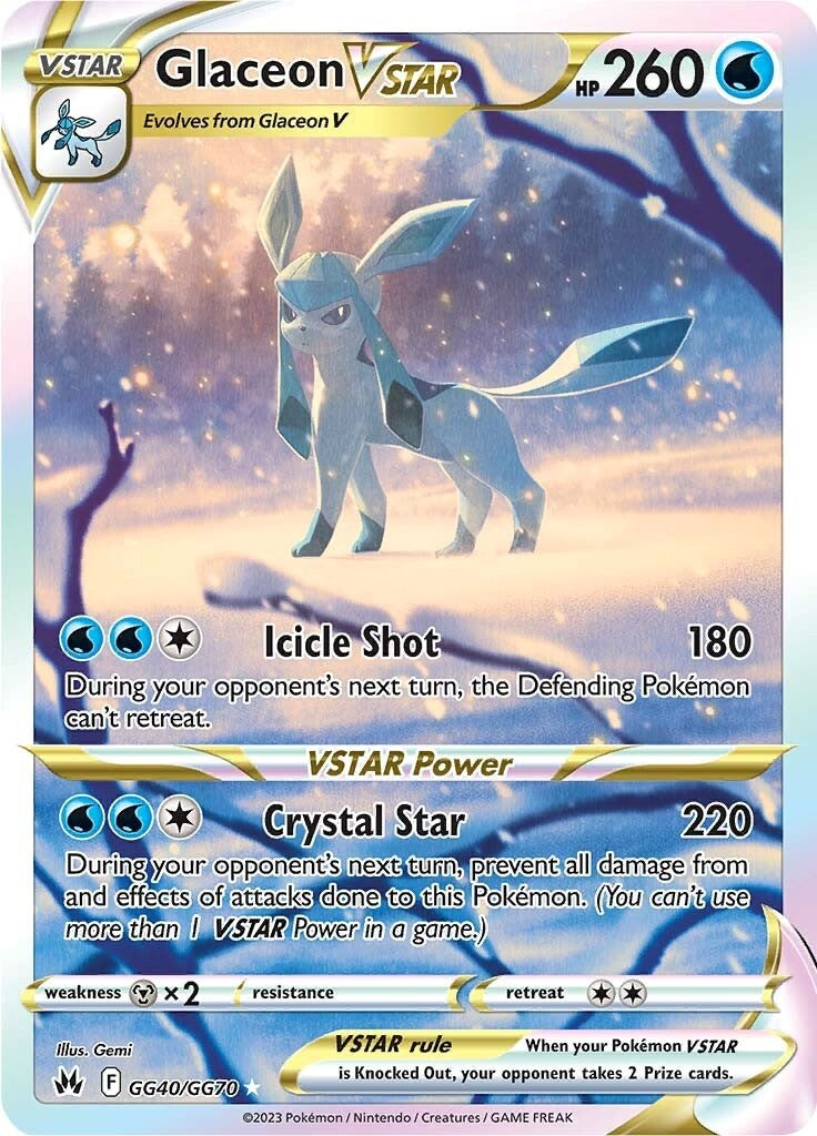 Glaceon VSTAR (GG40/GG70) [Sword & Shield: Crown Zenith] | Good Games Morley