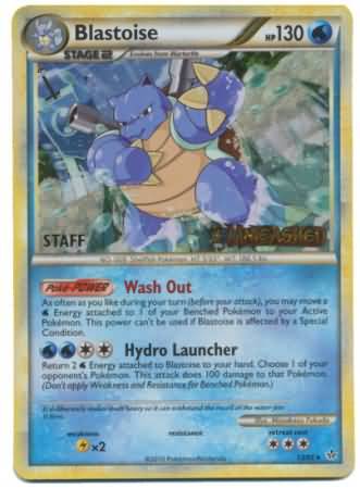 Blastoise (13/95) (Staff Prerelease Promo) [HeartGold & SoulSilver: Black Star Promos] | Good Games Morley