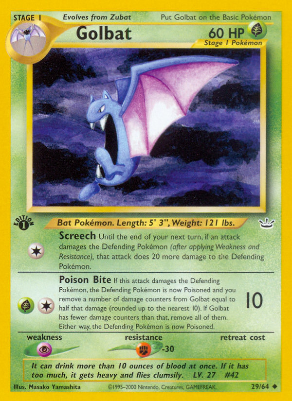 Golbat (29/64) [Neo Revelation 1st Edition] | Good Games Morley