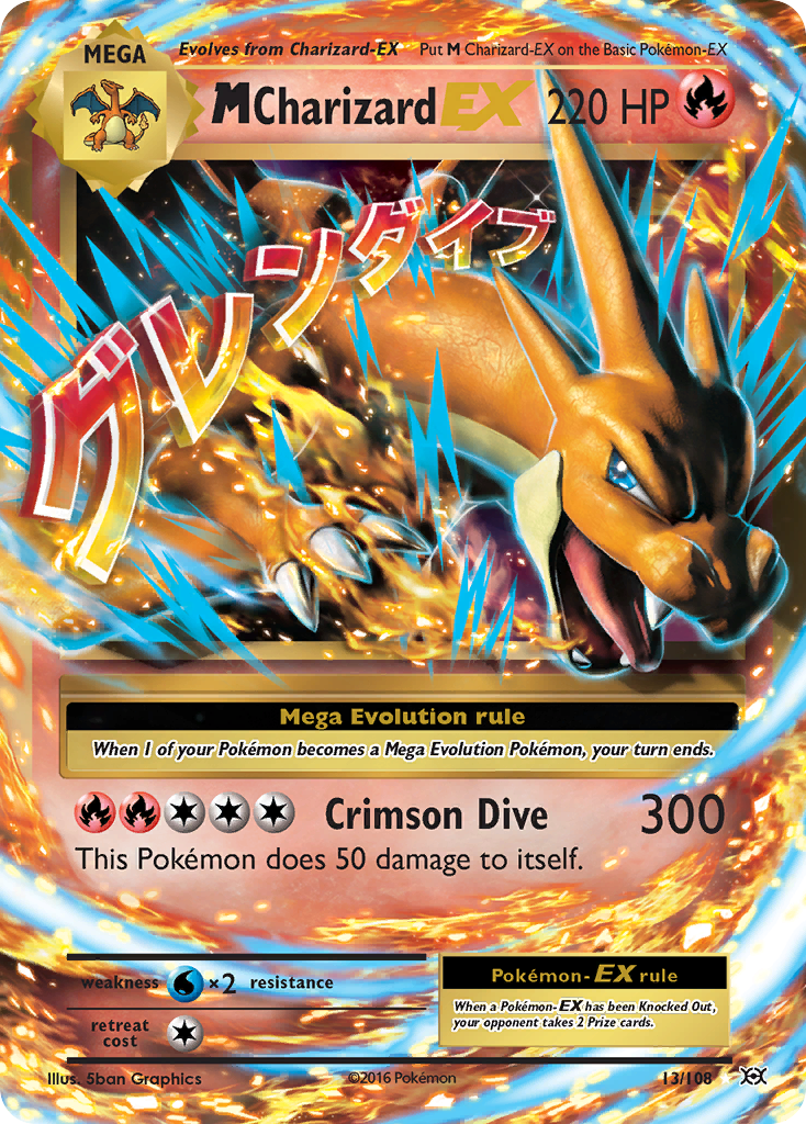 M Charizard EX (13/108) [XY: Evolutions] | Good Games Morley