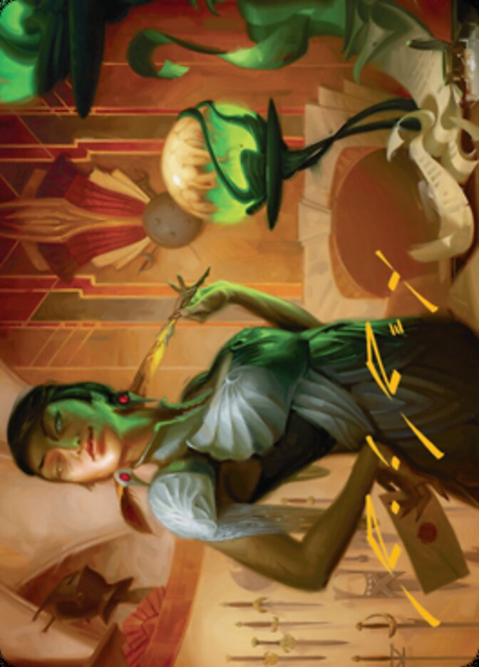 Mari, the Killing Quill Art Card (Gold-Stamped Signature) [Streets of New Capenna Art Series] | Good Games Morley