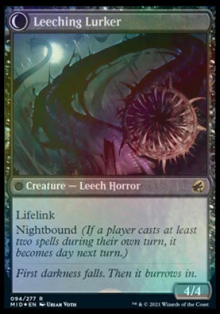 Curse of Leeches // Leeching Lurker [Innistrad: Midnight Hunt Prerelease Promos] | Good Games Morley
