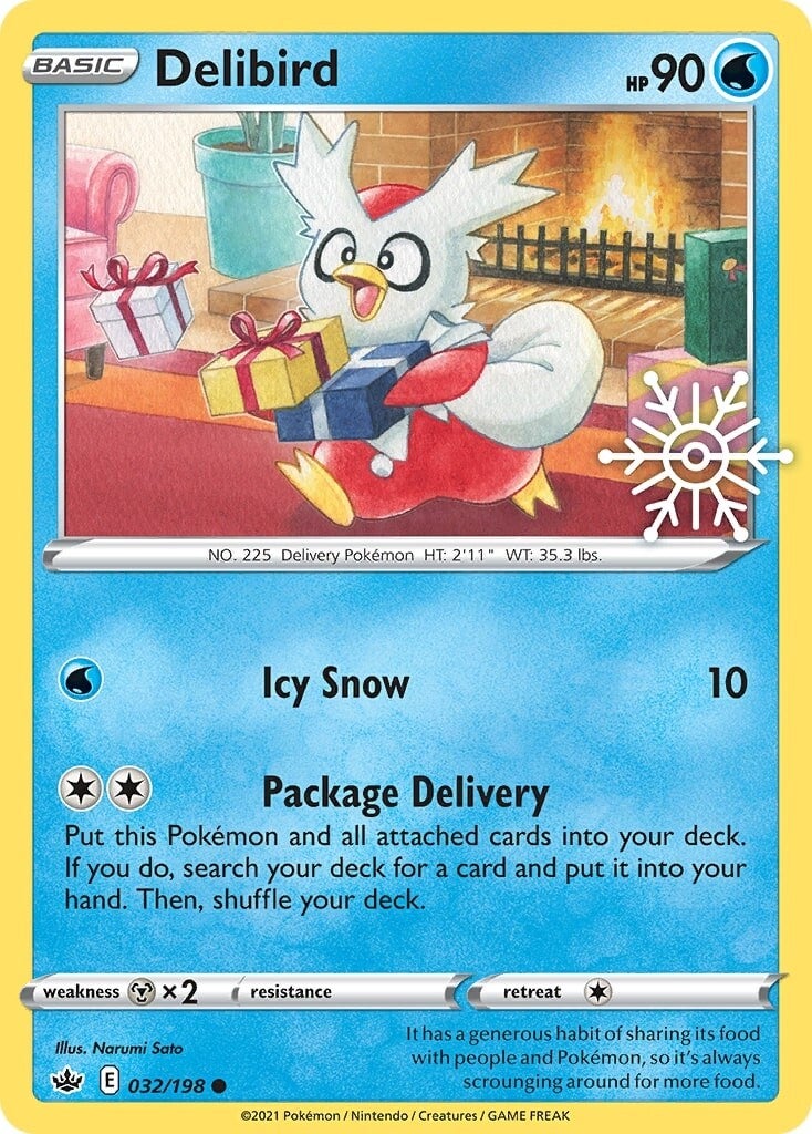 Delibird (032/198) (Holiday Calendar) [Sword & Shield: Chilling Reign] | Good Games Morley