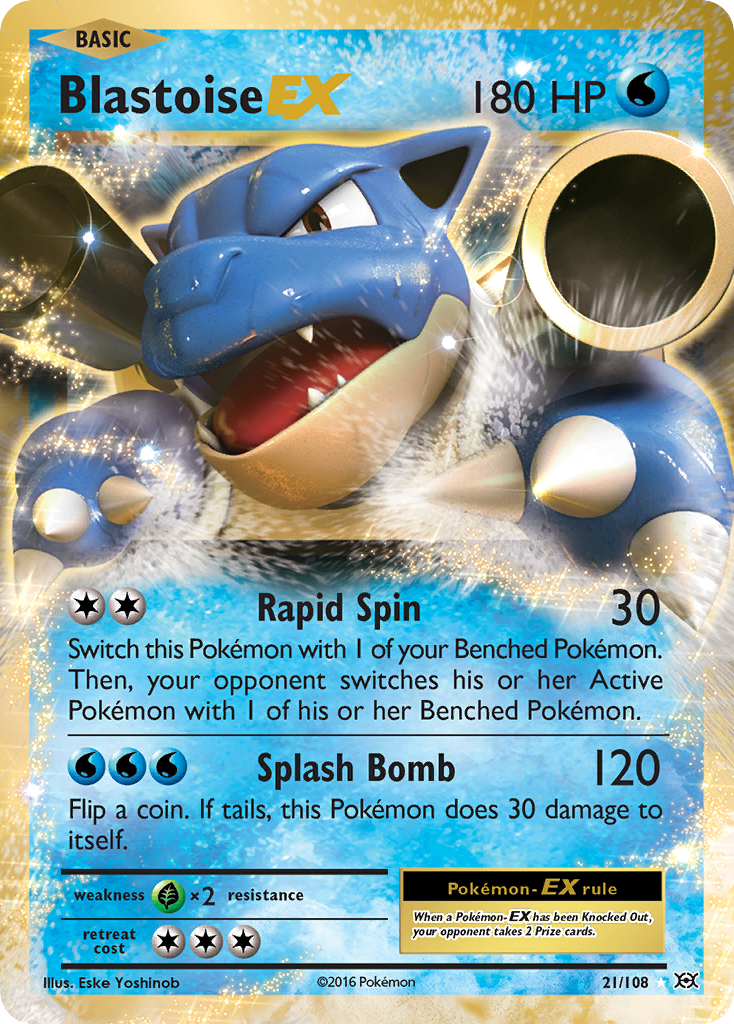 Blastoise EX (21/108) [XY: Evolutions] | Good Games Morley