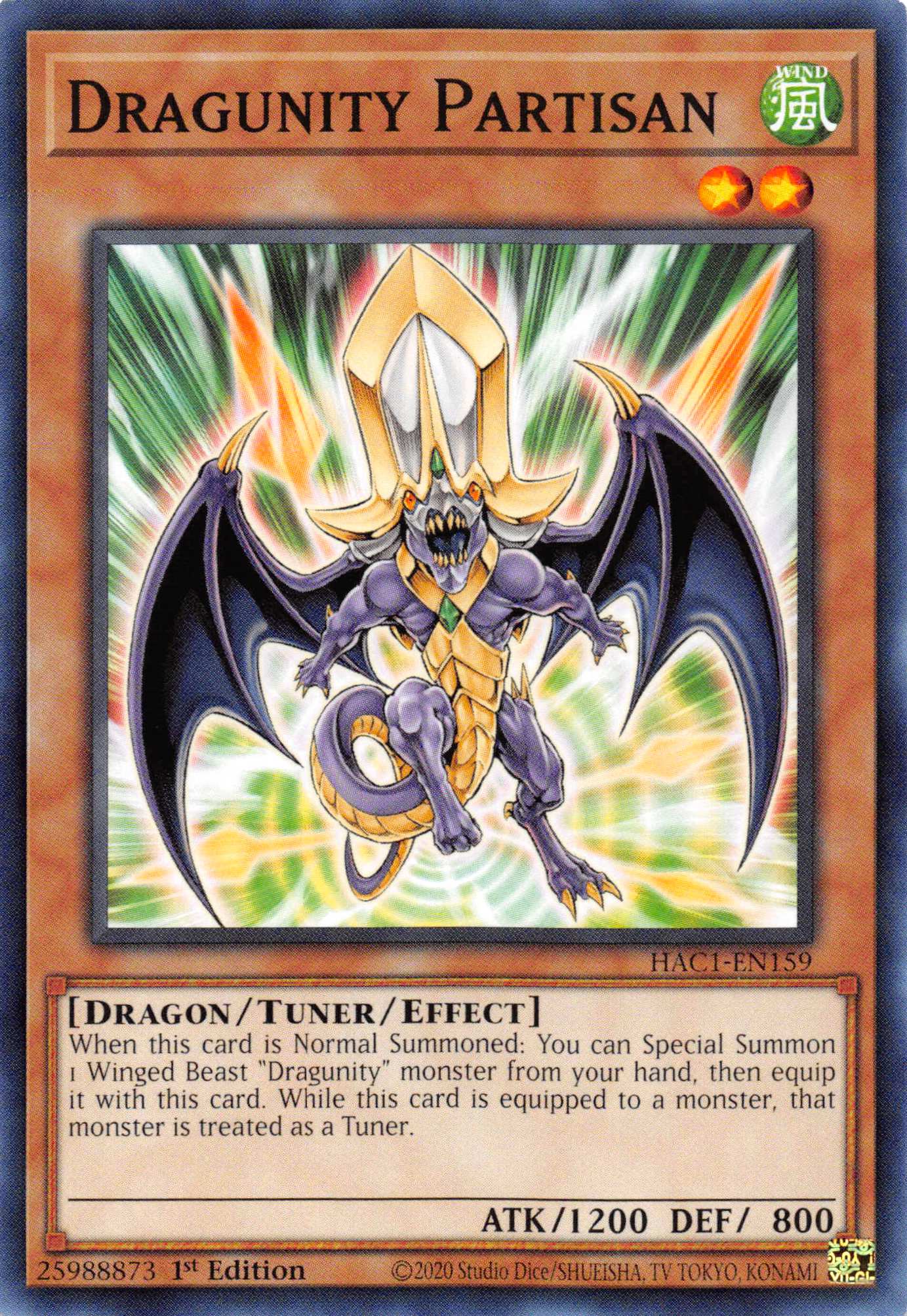 Dragunity Partisan (Duel Terminal) [HAC1-EN159] Parallel Rare | Good Games Morley