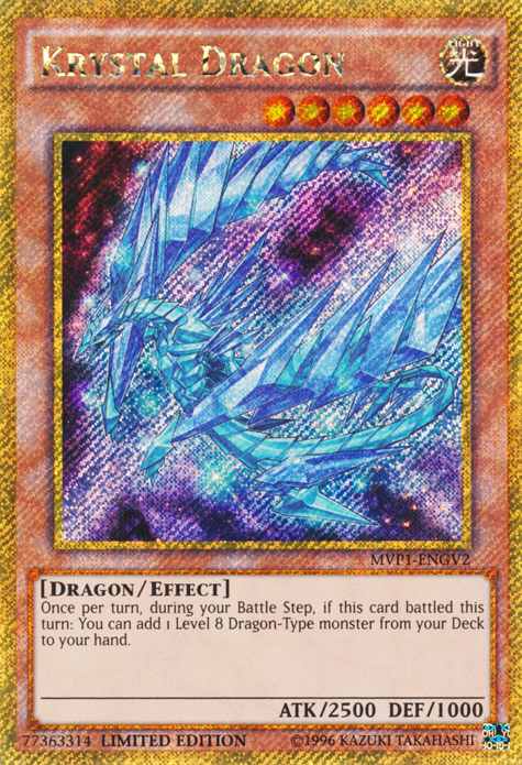 Krystal Dragon [MVP1-ENGV2] Gold Secret Rare | Good Games Morley