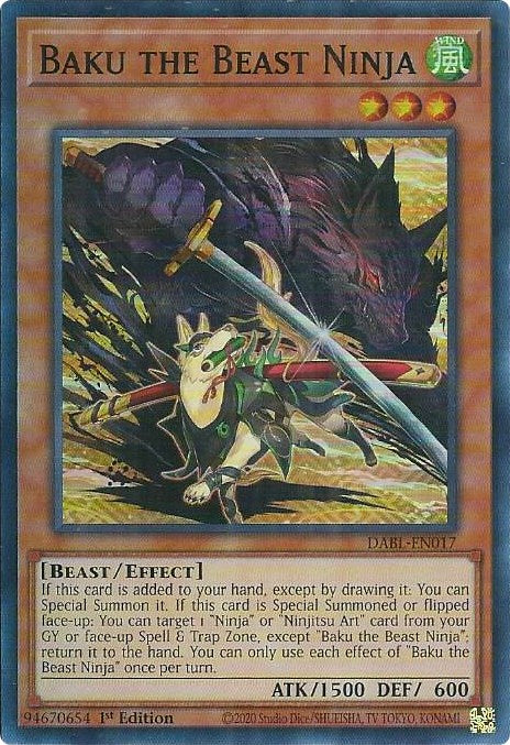 Baku the Beast Ninja [DABL-EN017] Super Rare | Good Games Morley
