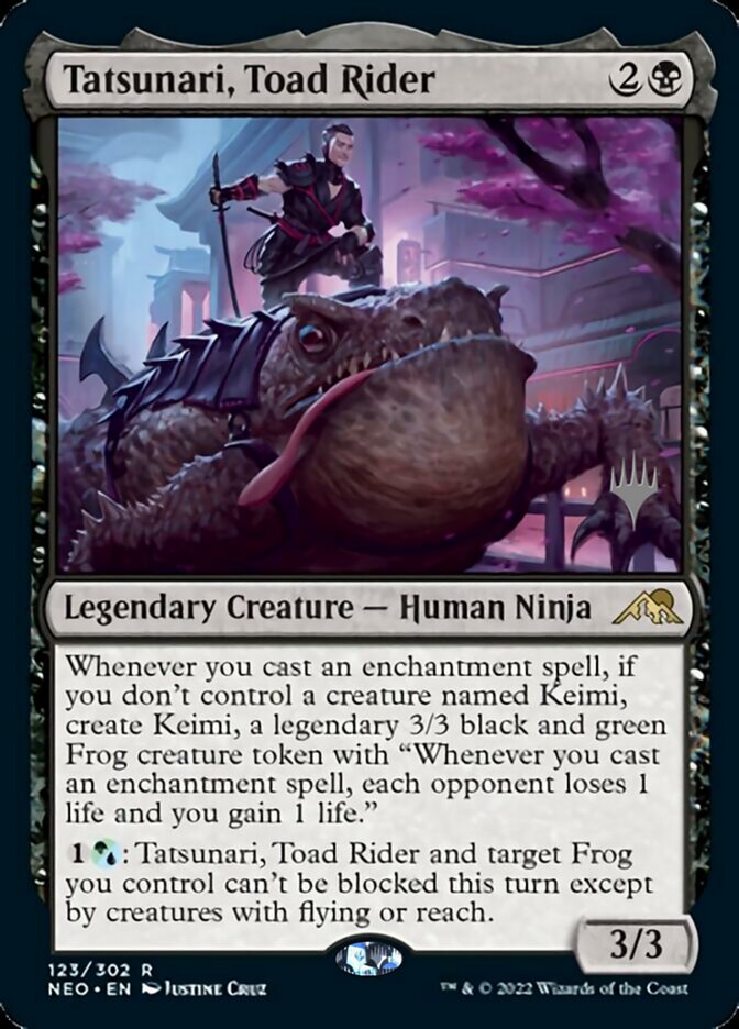 Tatsunari, Toad Rider (Promo Pack) [Kamigawa: Neon Dynasty Promos] | Good Games Morley