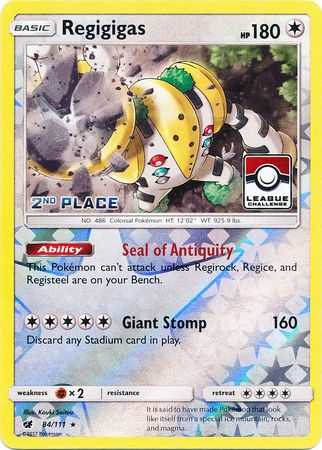 Regigigas (84/111) (League Promo 2nd Place) [Sun & Moon: Crimson Invasion] | Good Games Morley