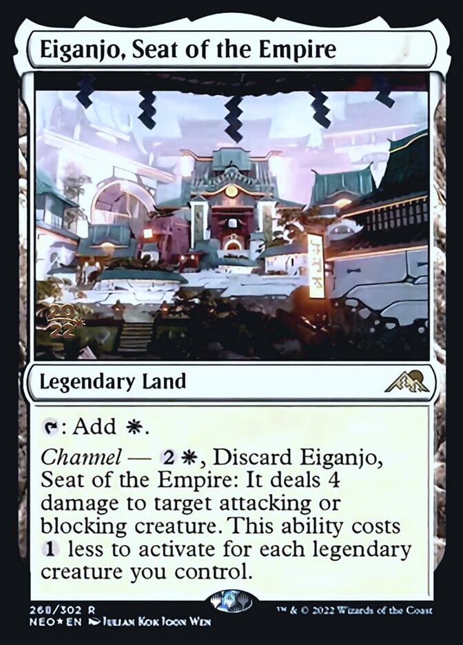 Eiganjo, Seat of the Empire [Kamigawa: Neon Dynasty Prerelease Promos] | Good Games Morley