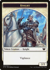 Gold // Knight (005) Double-Sided Token [Commander 2015 Tokens] | Good Games Morley