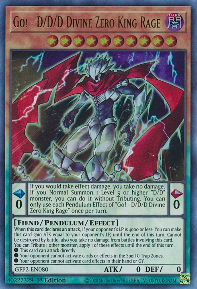 Go! - D/D/D Divine Zero King Rage [GFP2-EN080] Ultra Rare | Good Games Morley