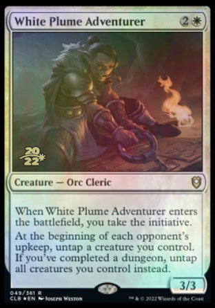 White Plume Adventurer [Commander Legends: Battle for Baldur's Gate Prerelease Promos] | Good Games Morley