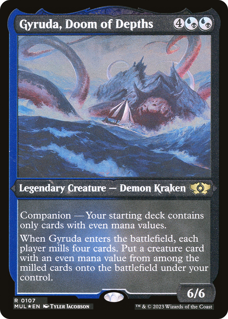 Gyruda, Doom of Depths (Foil Etched) [Multiverse Legends] | Good Games Morley
