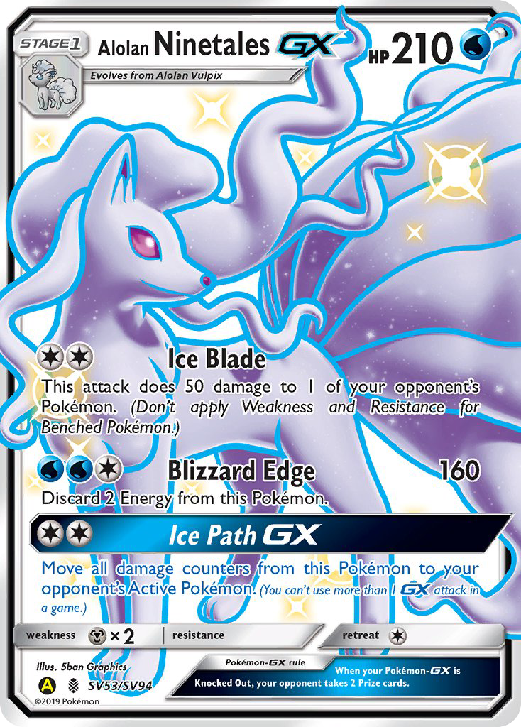 Alolan Ninetales GX (SV53/SV94) [Sun & Moon: Hidden Fates - Shiny Vault] | Good Games Morley