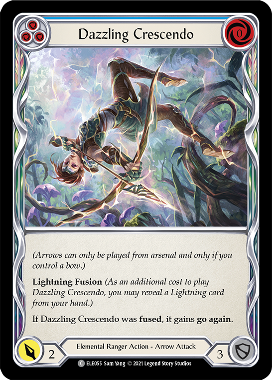 Dazzling Crescendo (Blue) [ELE055] (Tales of Aria)  1st Edition Rainbow Foil | Good Games Morley